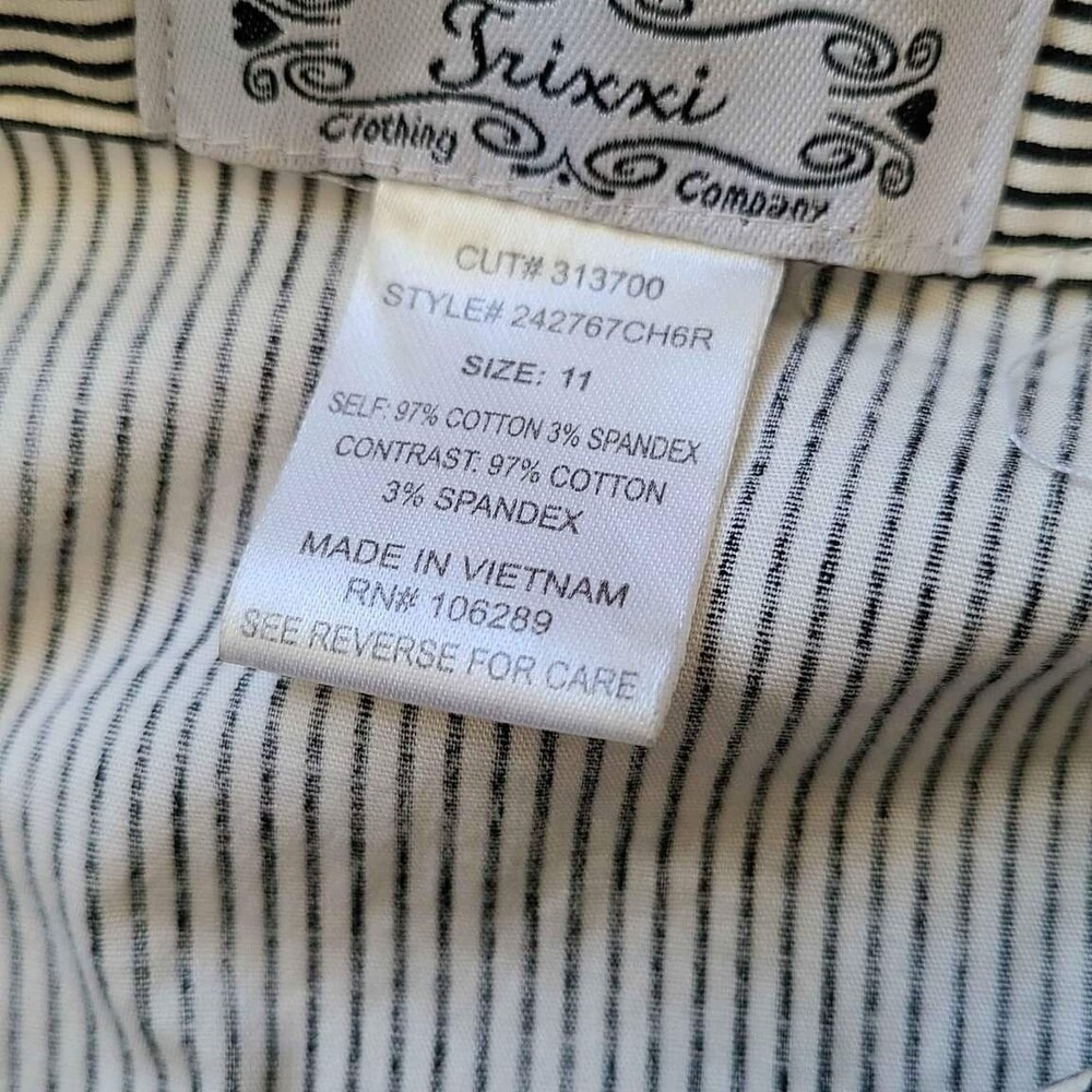 Trixxie Designer Striped Ruffle Dress Ruffle Size Large - Picture 2 of 3